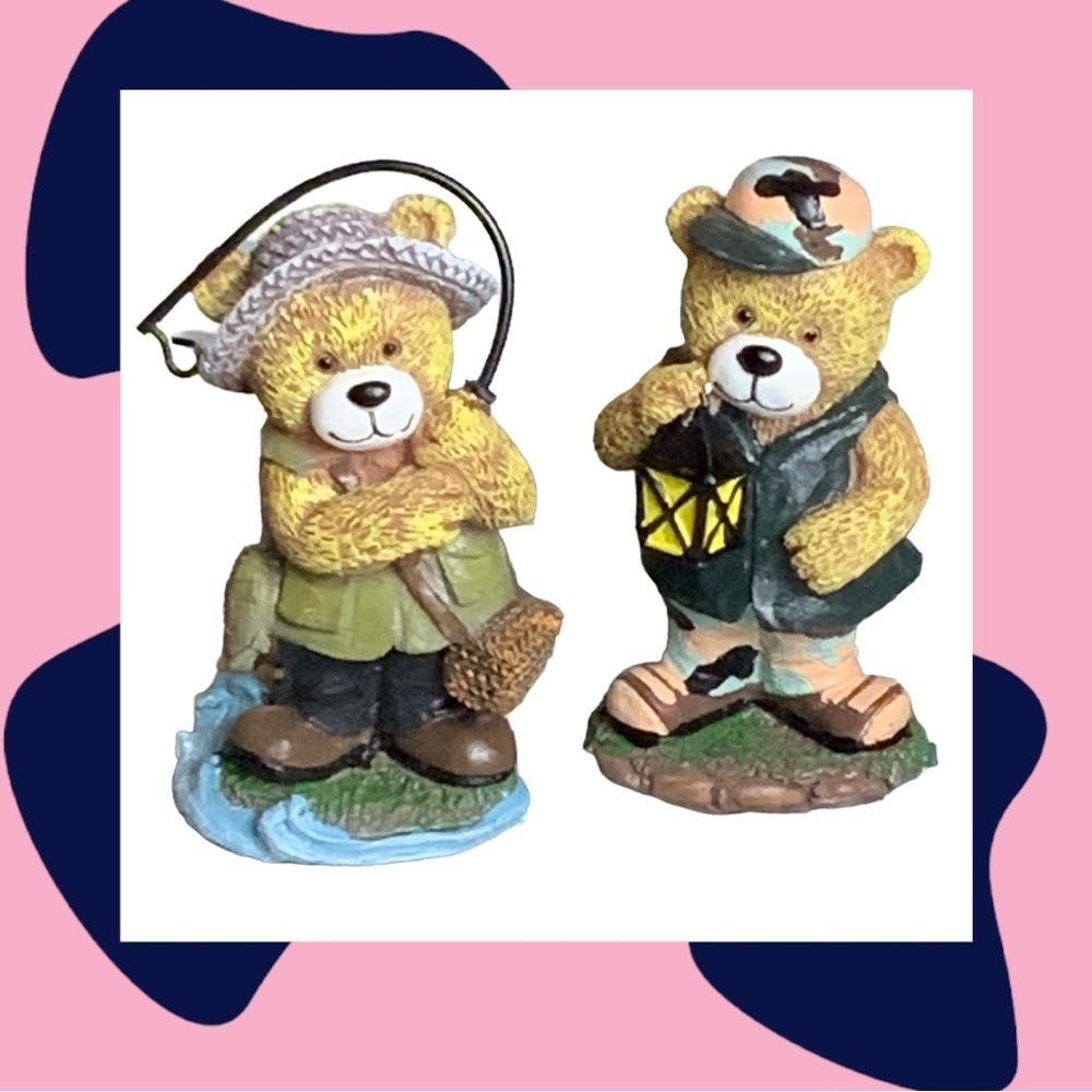 Set of 2 Woodland Creek Outdoor Bliss Bear Figurines